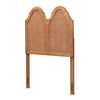 Baxton Studio Tobin Vintage Classic and Traditional Ash Walnut Finished Wood Twin Size Arched Headboard